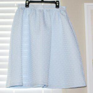 VINTAGE 2000's Pale Blue Midi Waffle Textured Skirt RARE
